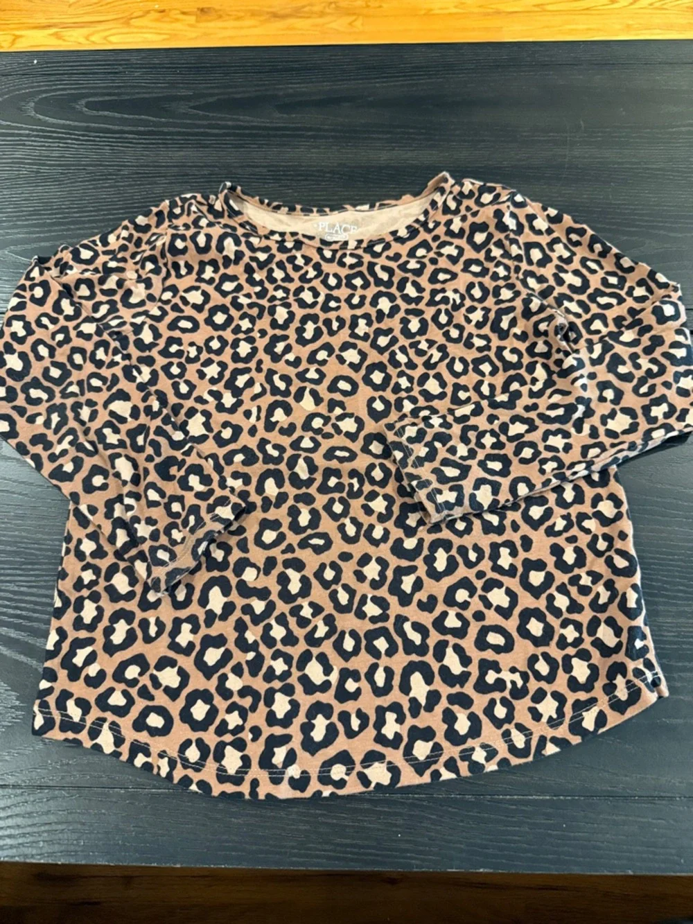The Children's Place Leopard Print Long Sleeve Top - pink & brown